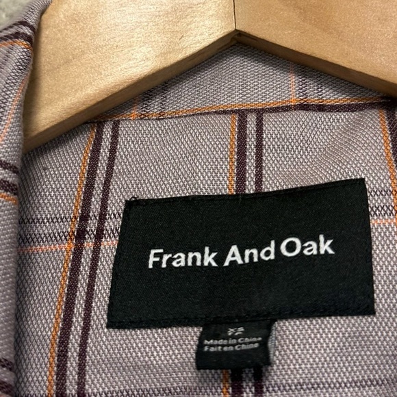 Frank & Oak XS NWOT linen blend thicker purple Plaid Blazer oversized! See measu - Picture 12 of 12